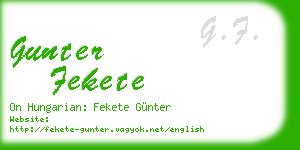 gunter fekete business card